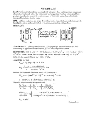 Heat transfer 5th ed incropera solution manual