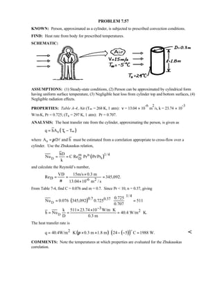 Heat transfer 5th ed incropera solution manual