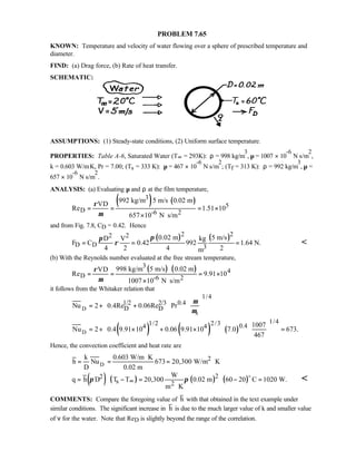 Heat transfer 5th ed incropera solution manual