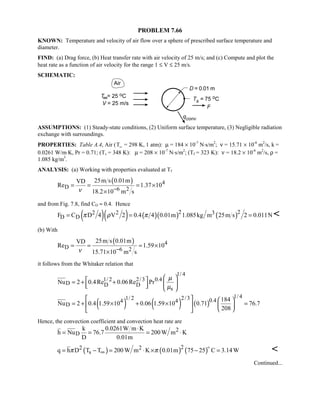 Heat transfer 5th ed incropera solution manual