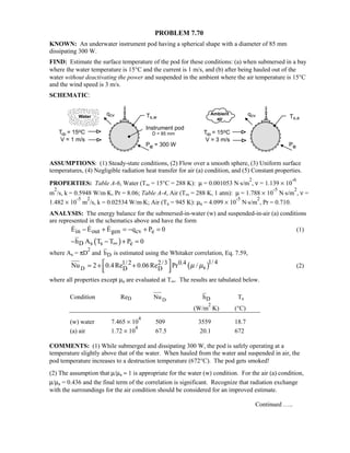 Heat transfer 5th ed incropera solution manual