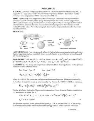 Heat transfer 5th ed incropera solution manual