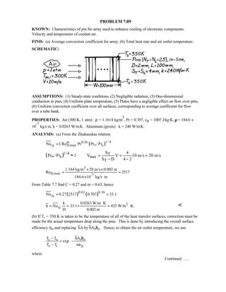 Heat transfer 5th ed incropera solution manual
