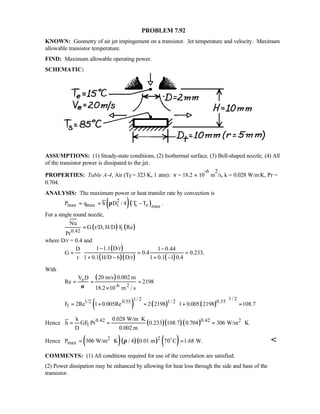 Heat transfer 5th ed incropera solution manual