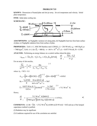 Heat transfer 5th ed incropera solution manual