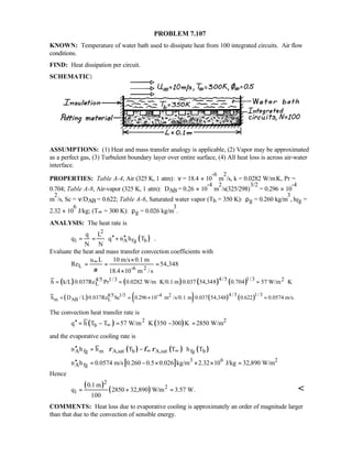 Heat transfer 5th ed incropera solution manual