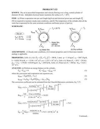 Heat transfer 5th ed incropera solution manual