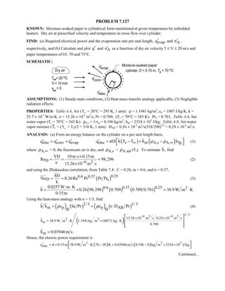 Heat transfer 5th ed incropera solution manual