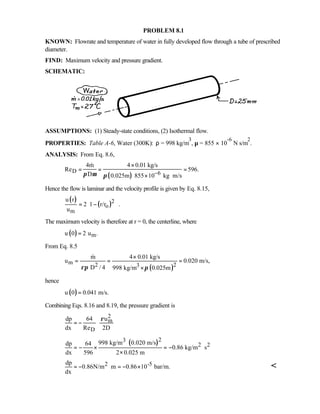 Heat transfer 5th ed incropera solution manual