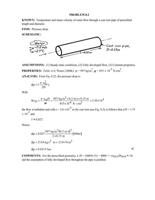 Heat transfer 5th ed incropera solution manual