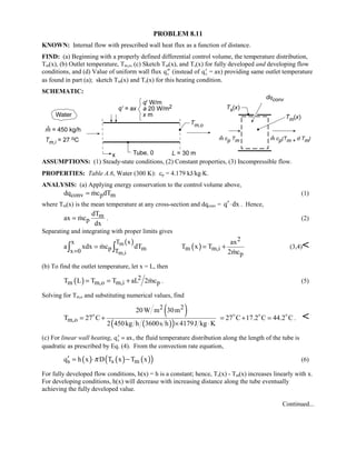 Heat transfer 5th ed incropera solution manual
