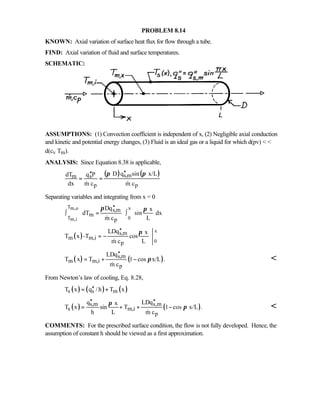 Heat transfer 5th ed incropera solution manual