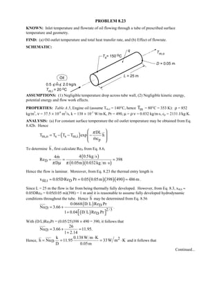 Heat transfer 5th ed incropera solution manual