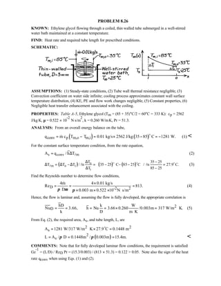 Heat transfer 5th ed incropera solution manual