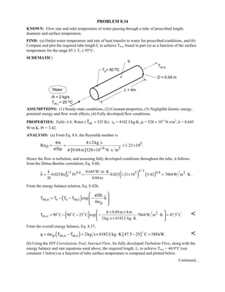 Heat transfer 5th ed incropera solution manual