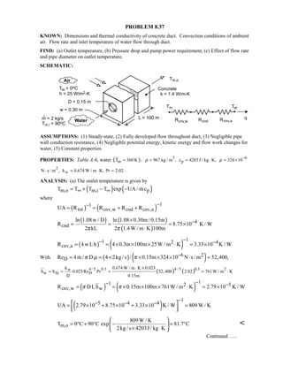 Heat transfer 5th ed incropera solution manual