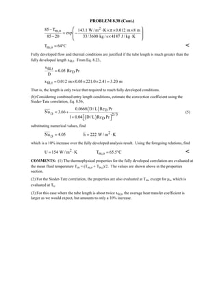 Heat transfer 5th ed incropera solution manual