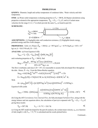 Heat transfer 5th ed incropera solution manual
