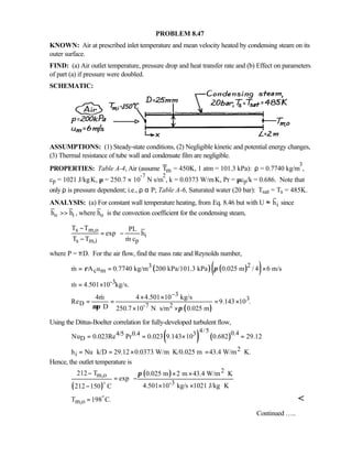 Heat transfer 5th ed incropera solution manual