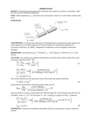 Heat transfer 5th ed incropera solution manual