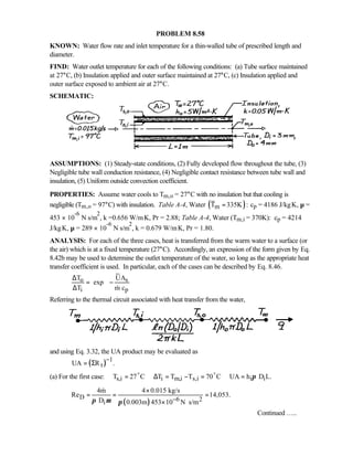 Heat transfer 5th ed incropera solution manual