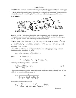 Heat transfer 5th ed incropera solution manual