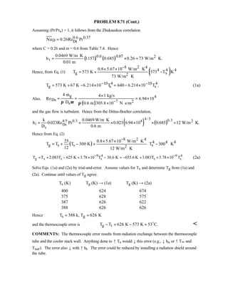 Heat transfer 5th ed incropera solution manual