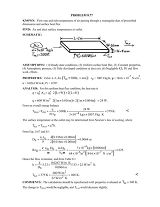 Heat transfer 5th ed incropera solution manual