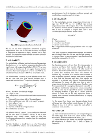 Heat transfer enhancement in super heater tube using | PDF