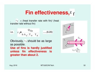 Heat transfer from extended surfaces (or fins) | PDF