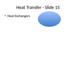 Heat Transfer - Slide 15
• Heat Exchangers
 