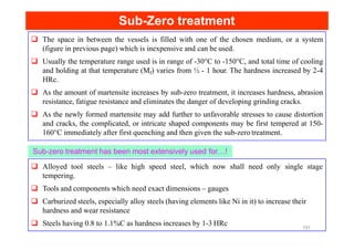 Sub Zero Process Heat treatment lecture notes pages-135-170-converted | PPTX