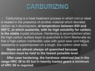 Carburizing Steel Heat treatment processes | PPTX
