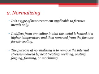 Heat treatment Processes foe materials technology | PPT