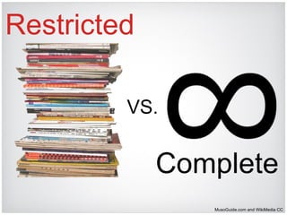 Restricted Complete VS. MusoGuide.com and WikiMedia CC 