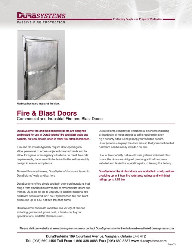 Heavy Duty Fire Impact Resistant Blast Walls
