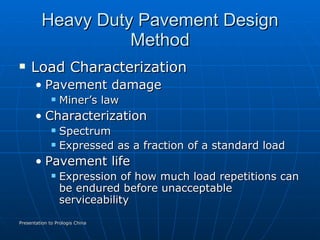 Pavement Design Loading Heavy Duty Pavement Design | PPT