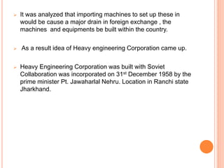 Heavy engineering corporation summer traing project | PPTX ...