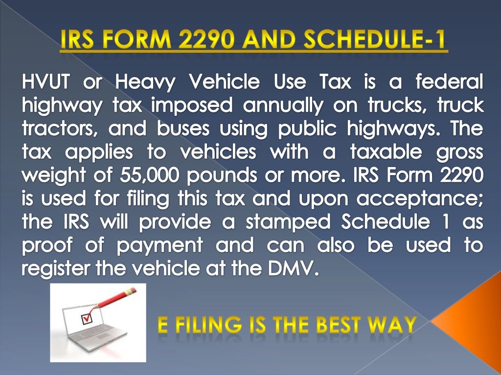E File IRS Tax Form 2290 Heavy Highway Vehicle Use Tax Return E file irs tax form 2290 heavy highway vehicle use tax return