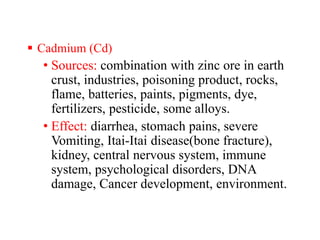 Common Heavy Metal Contaminations and Its Hazard | PPTX