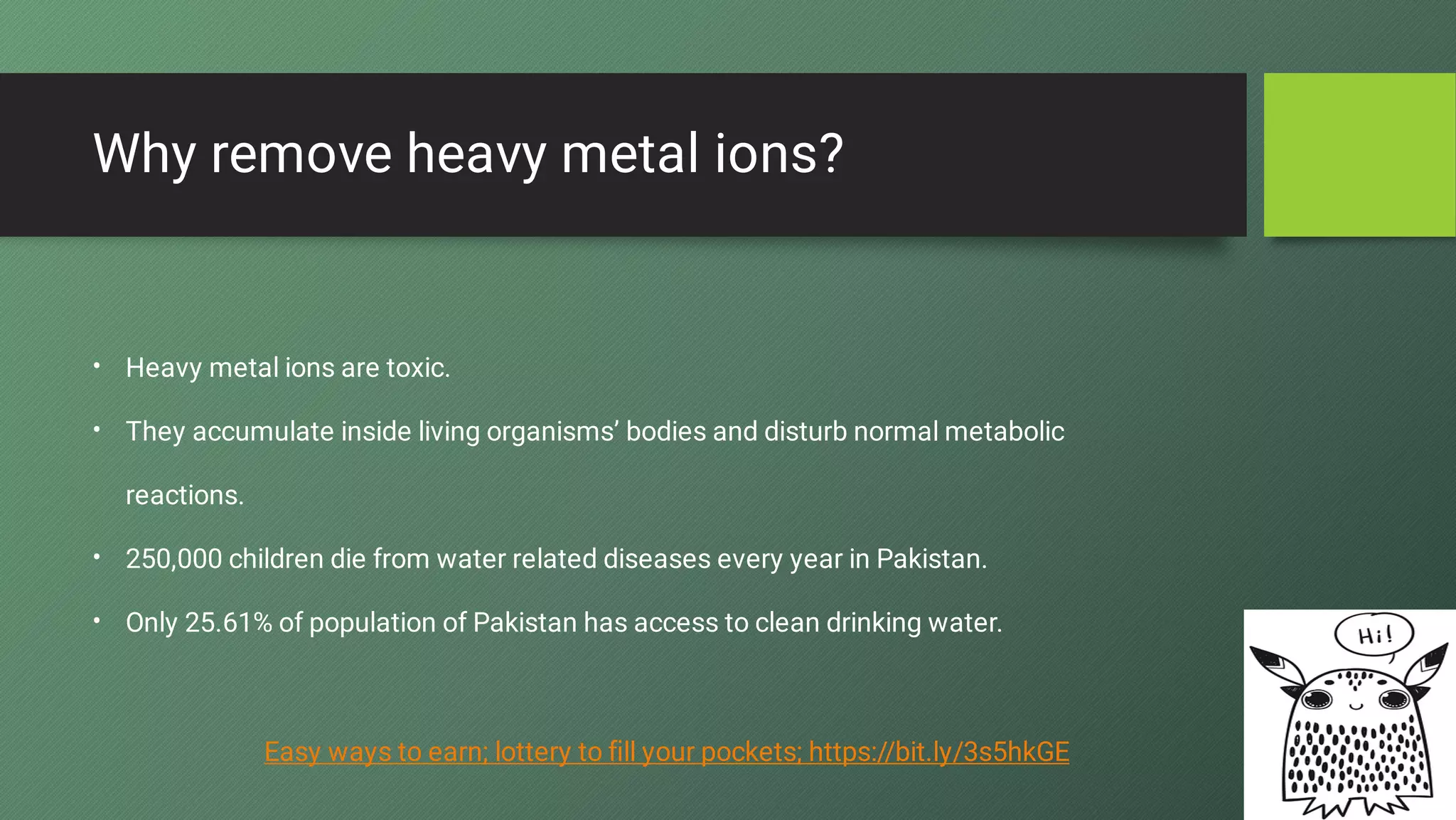Removal of heavy metal ions with sodium alginate | PPT