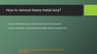 Removal of heavy metal ions with sodium alginate | PDF