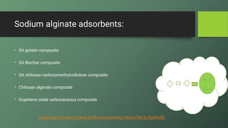 Removal of heavy metal ions with sodium alginate | PDF