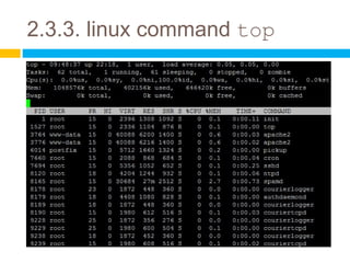 2.3.3. linux command top
 