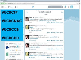 #UCBCFP
#UCBCNAC
#UCBCCB
#UCBCHD

 