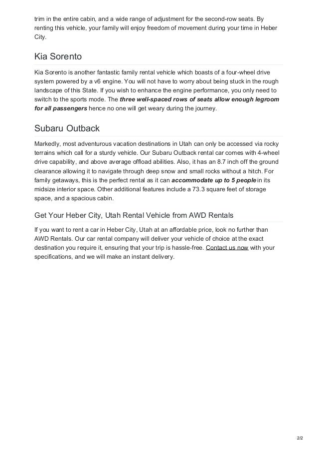 Heber City Utah Car Rental