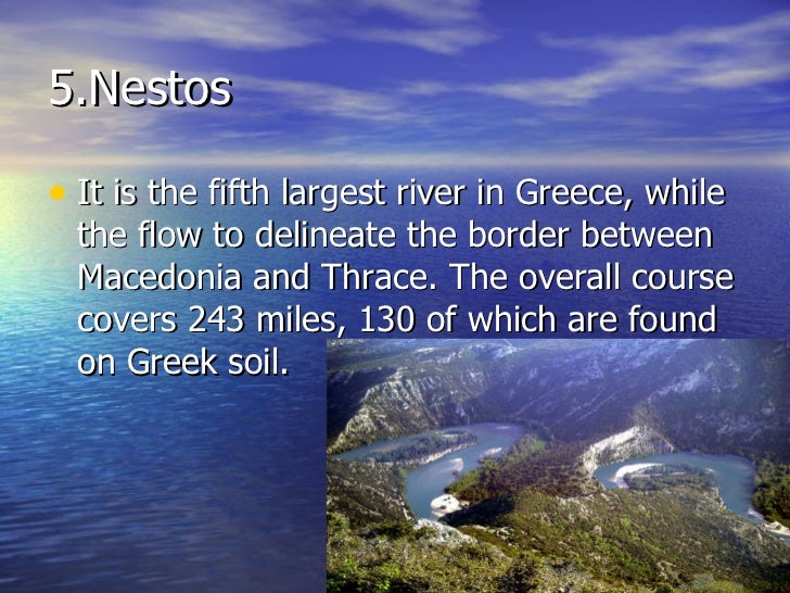 The biggest rivers in greece