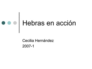 Hebras en acción Cecilia Hernández 2007-1 