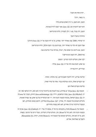 !‫השני‬ ‫את‬ ‫אחד‬ ‫יהרגו‬ .
!‫יהרג‬ ,‫נשאר‬ ‫מי‬
!‫נולד‬ ‫שטרם‬ ‫האדם‬ ‫היה‬ ‫מי‬ ,‫השטן‬ ‫הוא‬ ,‫השטן‬
:‫הם‬ ‫להעתיק‬ ‫רוצה‬ ‫הוא‬ḥou: (ḥ).‫אנושית‬ ‫להיות‬ ‫הפכה‬ ‫אשר‬ ,
.‫ד‬ .‫בא‬ ,‫כבול‬ ‫היה‬ ,‫השטן‬18‫ה‬ ,‫לספירה‬.‫הגרגוריאני‬ ‫לוח‬
!‫היטב‬ ‫מוגבל‬ ‫כוחותיה‬
,‫ישוחרר‬ ‫זה‬1222:‫יה‬ ‫של‬ ‫השנה‬ ‫לוח‬ ‫פי‬ ‫על‬ ,‫מאדים‬ .‫יותר‬ ‫מאוחר‬ ‫שנה‬hou: (ḥ)!)‫(יהווה‬
‫השנה‬ :‫גוף‬ ‫חיטוב‬ ‫עם‬ ,‫יותר‬ ‫מאוחר‬ ‫עד‬ ‫יעלו‬ ‫לא‬ ‫השטן‬ ‫אבל‬1231.‫הגרגוריאני‬ ‫הלוח‬ ,
:‫שנה‬ ‫שלושים‬ ‫בגיל‬ ‫במיוחד‬ ,‫יתגלה‬ ,‫שלו‬ ‫האדם‬ ‫גוף‬ ‫גלישת‬ ‫עם‬ ,‫השטן‬
‫סוף‬1261!‫הגרגוריאני‬ ‫השנה‬ ‫לוח‬ ,
.‫משפט‬ ‫ו‬ ,‫קשיים‬ ‫הרבה‬ ‫סובלים‬ ,‫אדם‬ ‫לבני‬
:‫יה‬ ‫של‬ ‫הדת‬ ‫את‬ ‫לנטוש‬ ,‫אדם‬ ‫בני‬ḥou: (ḥ).‫בגללו‬ ,
.‫בעייתי‬ ‫יהיה‬ ,‫שגרירים‬
.‫ושקרן‬ ,‫מתחזה‬ ‫כמו‬ ,‫האנטיכריסט‬ ‫לחשוף‬ ‫יהיה‬ ,‫גברים‬ ‫שלושה‬
.‫הארץ‬ ‫כדור‬ ‫של‬ ‫אחד‬ .‫בכיר‬ ‫מעולמות‬ ‫הגיעו‬ ,‫האלה‬ ‫הגברים‬ ‫שני‬
‫הג‬ ‫שלושת‬:‫הם‬ ‫האלה‬ ‫ברים‬
-‫הנשמה‬d ' Eliya:ḥou: (ḥ)‫ז'אן‬ ‫פיוג'ין‬ ‫נורת'מור‬ ‫את‬ ‫לעטוף‬ ‫בגוף‬ ,)‫(אליהו‬-‫המלאך‬ ‫רוח‬ ,‫ז'אק‬Mi:‫קה‬ :
:‫יה‬ḥou: (ḥ) (Michel):‫ויריד‬ ,‫המלאכים‬ ‫מפקד‬ ,ḥou archistratege: (ḥ)‫של‬ ‫הנסיך‬ ,)‫(יהווה‬Yissra:
:‫יה‬ḥou: (ḥ).‫הזה‬ ‫והגוף‬ ‫הנשמה‬ ‫אנימה‬ ,)‫(ישראל‬.‫האומות‬ ‫מצווה‬ ‫אני‬ ,‫אדם‬ ‫בני‬ ‫של‬ ‫המוסריות‬ ‫את‬ ‫ר‬ ‫יו‬
" ,‫אהרון‬ ,‫לוי‬ :‫הנשמה‬ ‫של‬ ‫רצופים‬ ‫גלגולים‬Eliya:ḥou: (ḥ)‫ז'אן‬ ,)‫מהגלות‬ ‫(שובו‬ ‫יהושע‬ ,)‫(אליהו‬
‫ז'אן‬ ,‫אחרים‬ ‫פיוג'ין‬ ‫נורת'מור‬ ‫המטביל‬-.)‫מחזורים‬ ‫(בסוף‬ ‫ז'אק‬
-‫של‬ ‫הנשמה‬Rrano:k‫לך‬ ‫אכפת‬ ,‫דן‬ ‫של‬ ‫גוף‬ ‫בהעטיפה‬ ,)‫(חנוך‬:‫יה‬ :‫גברי‬ḥou: (ḥ) (Gabriel)‫זה‬ ‫אנימה‬ ,
‫על‬ ‫ניהל‬ ‫הוא‬ .‫הזה‬ ‫והגוף‬ ‫הנשמה‬Ikisat‫כסאות‬ .‫קדושה‬ ‫של‬ ‫חיים‬ ‫ובעלי‬ ,‫השלישי‬ ‫העליון‬ ‫העולם‬ ,‫עדן‬ ,
:‫הזו‬ ‫הנשמה‬ ‫של‬ ‫רצופים‬ ‫גלגולים‬ .‫חזק‬ ‫הוא‬ ‫זה‬ ‫כל‬ ,‫הוא‬Rrano:k,‫יהודה‬ ,)‫(חנוך‬Menashshe (h),
.‫אחרים‬ ,‫שאלתיאל‬ ‫בן‬ ‫זרבבל‬
 