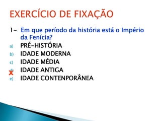 Voltada ao mercado interno para exportação.ESCRITAEgípcios e mesopotâmicos – escritas por símbolos;Fenícios – escrita fonética;